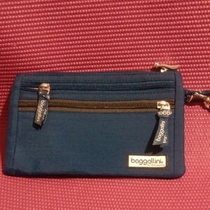 Baggallini Navy Wallet with Zippers